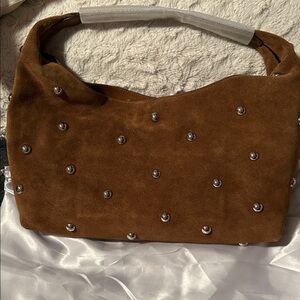 Madewell Studded Brown Suede Women's Bag
